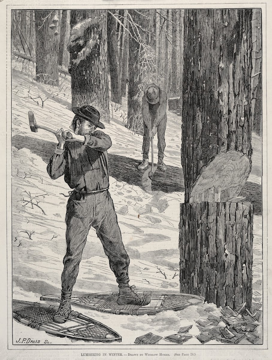 Lumbering in Winter 1871