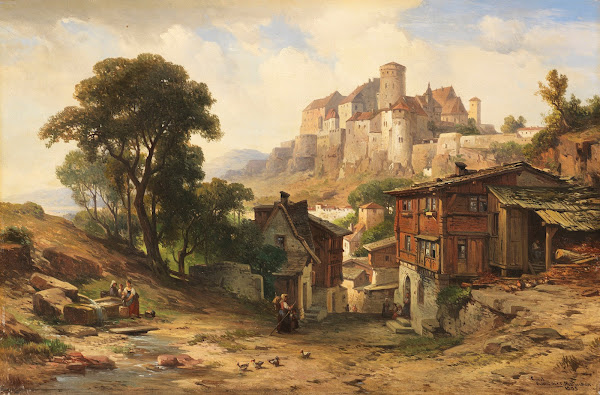 Ansicht von Schloss Burghausen an der Salzach 1883