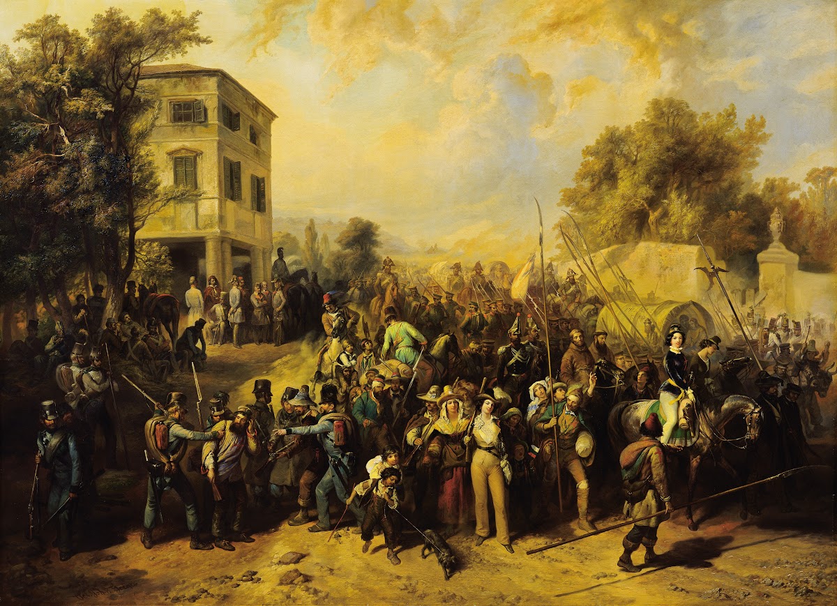 Der Auszug der Römer aus Vicenza 1850