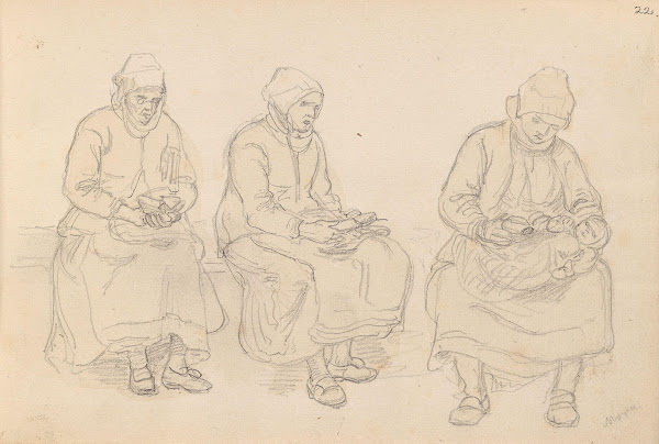 Sittende kvinner Mora 1852