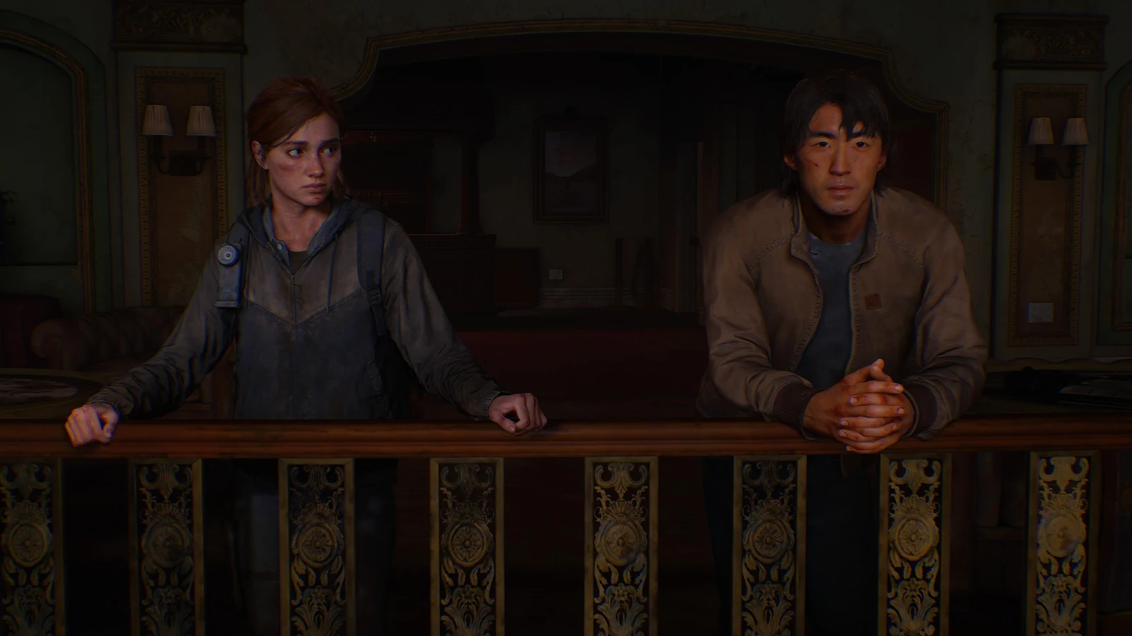 Ellie And Jesse In The Lodge - Video Game Screenshot 4K Wallpaper (3840x2160)