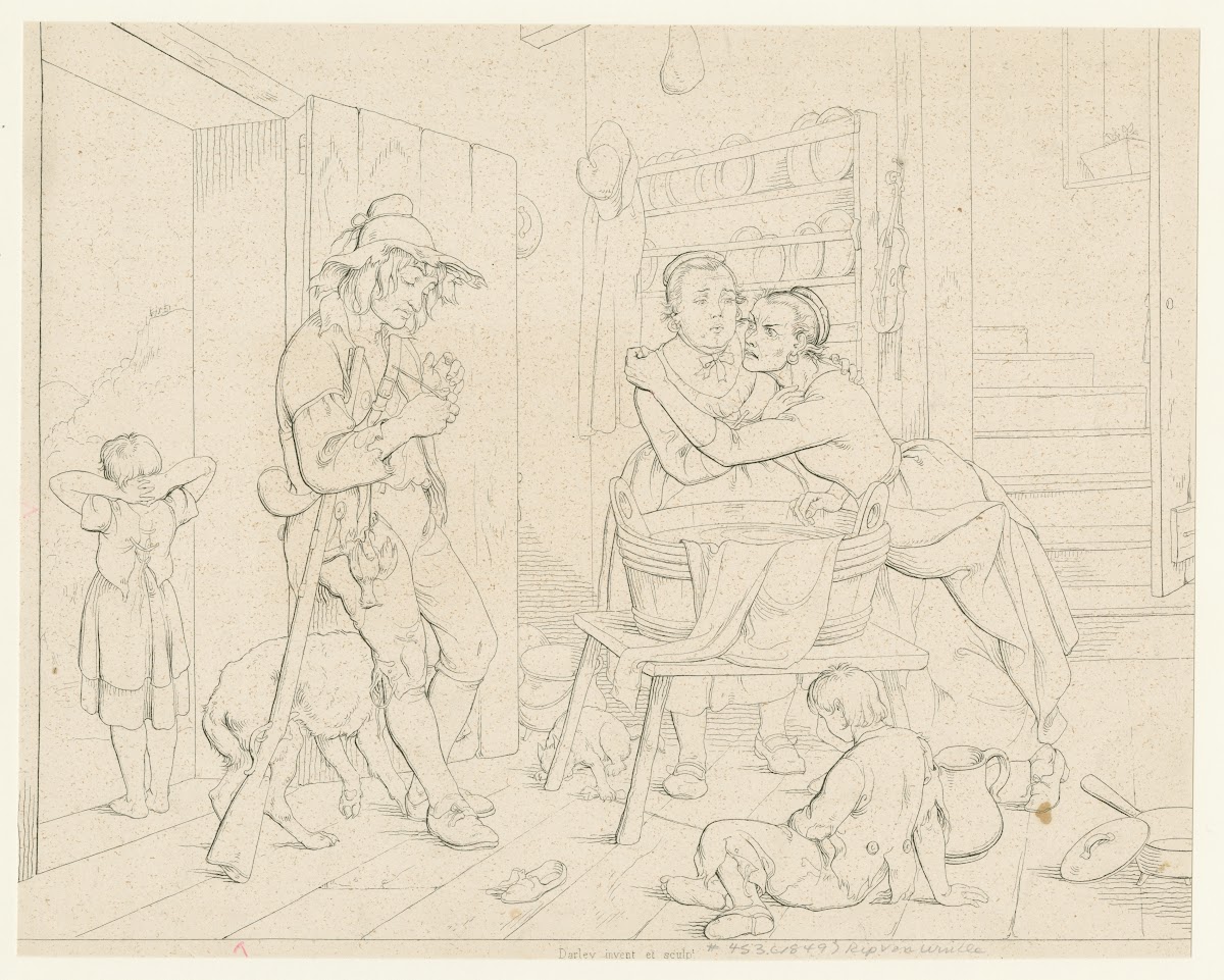 Rip and his termagant wife 1849