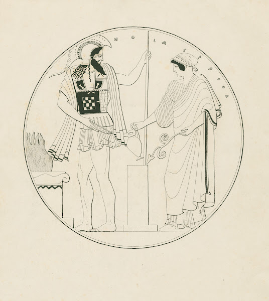 Mars and Hebe on either side of a cippus 1844 1861