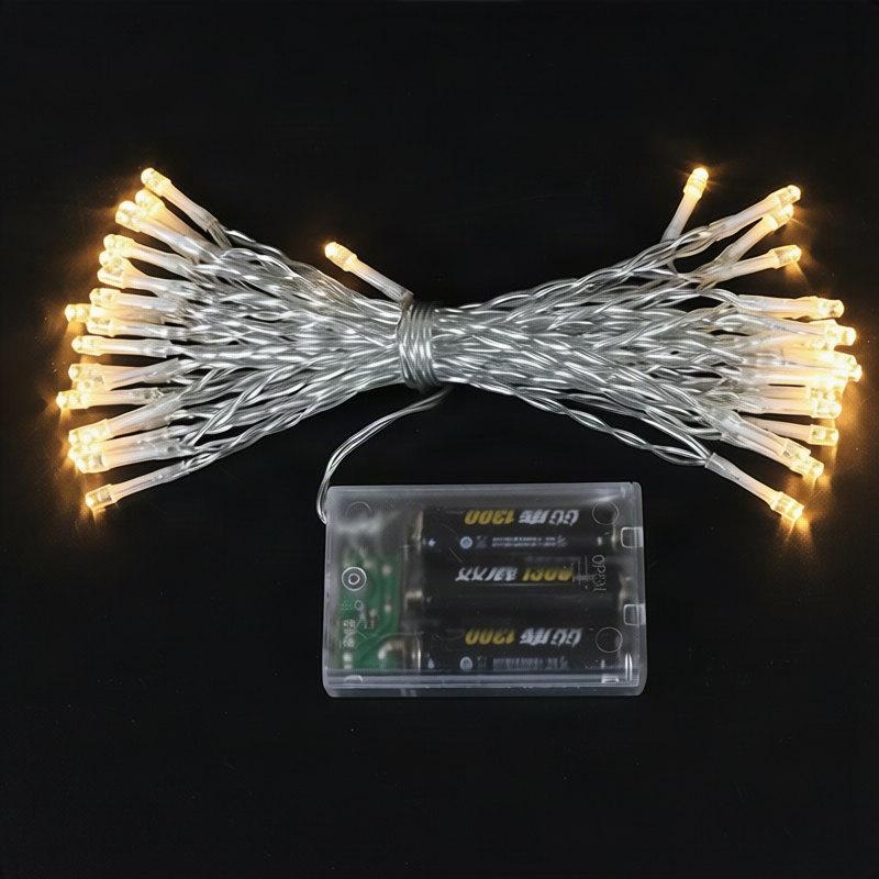LED-Lichterkette mit Knopfzellenbatterie, 1–3 m