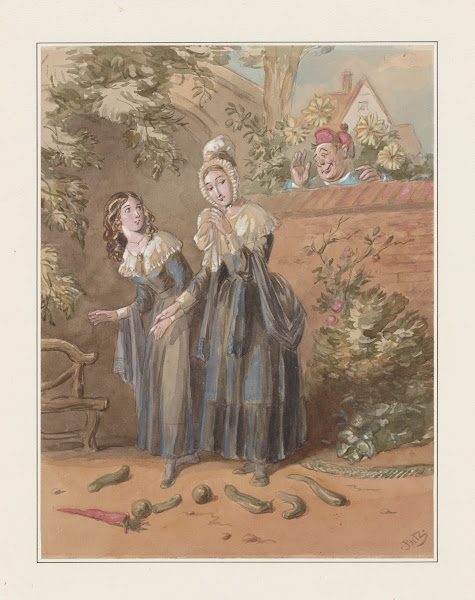 The gentleman next door declares his passion for Mrs Nickleby 1838