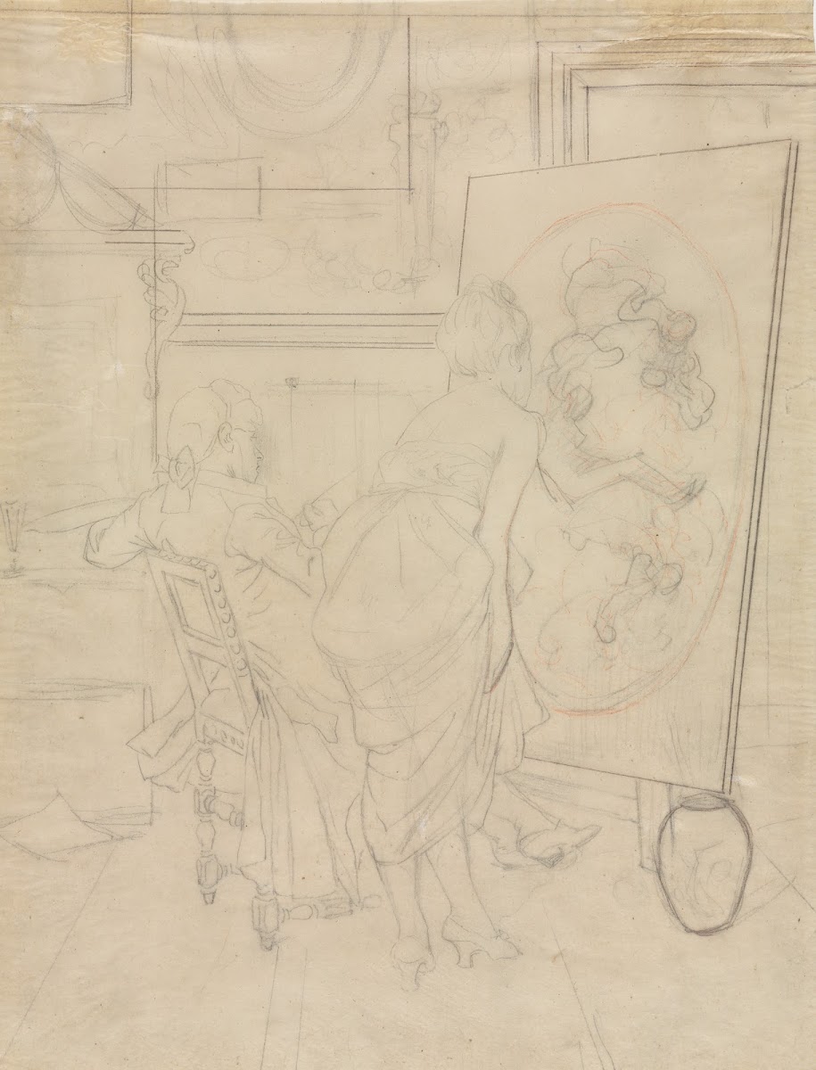 Cartoon for The Opinion of the Model c 1840s 1883