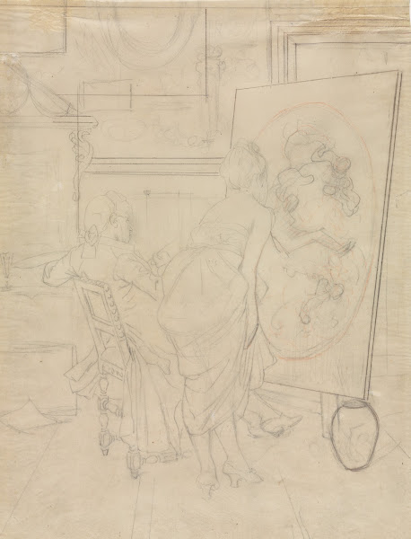 Cartoon for The Opinion of the Model c 1840s 1883