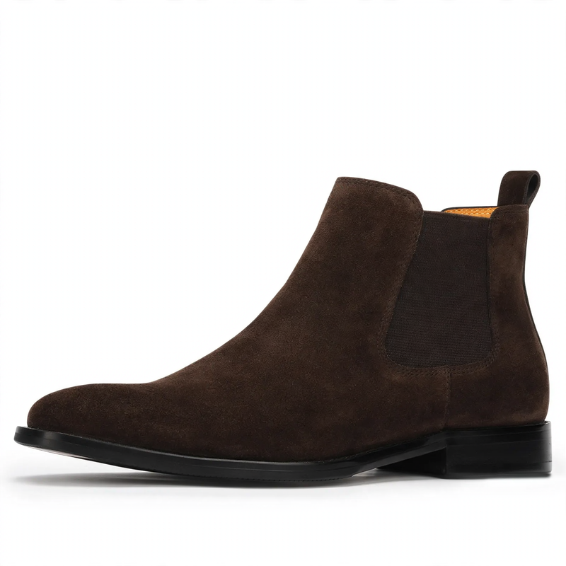 Chelsea-Stiefel für Herren, Leder, mittelhoher Schaft
