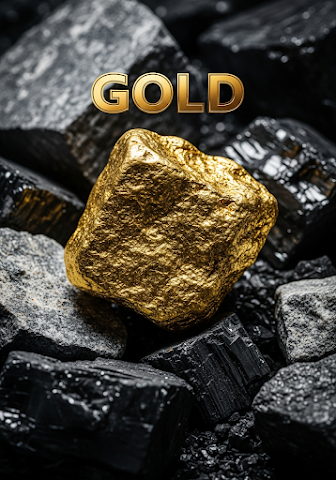 Gold Nugget Black Rock Geology