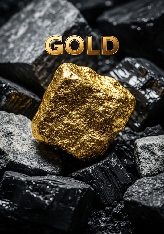 Gold Nugget Black Rock Geology