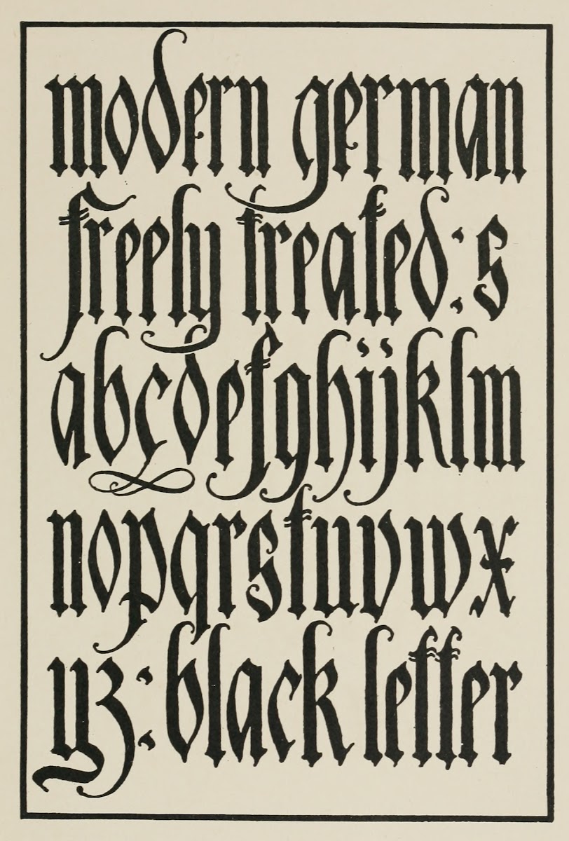 Modern German Blackletters Flourished 1902