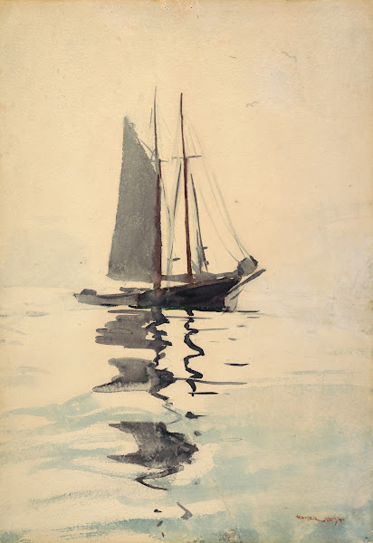 Two masted Schooner with Dory 1894