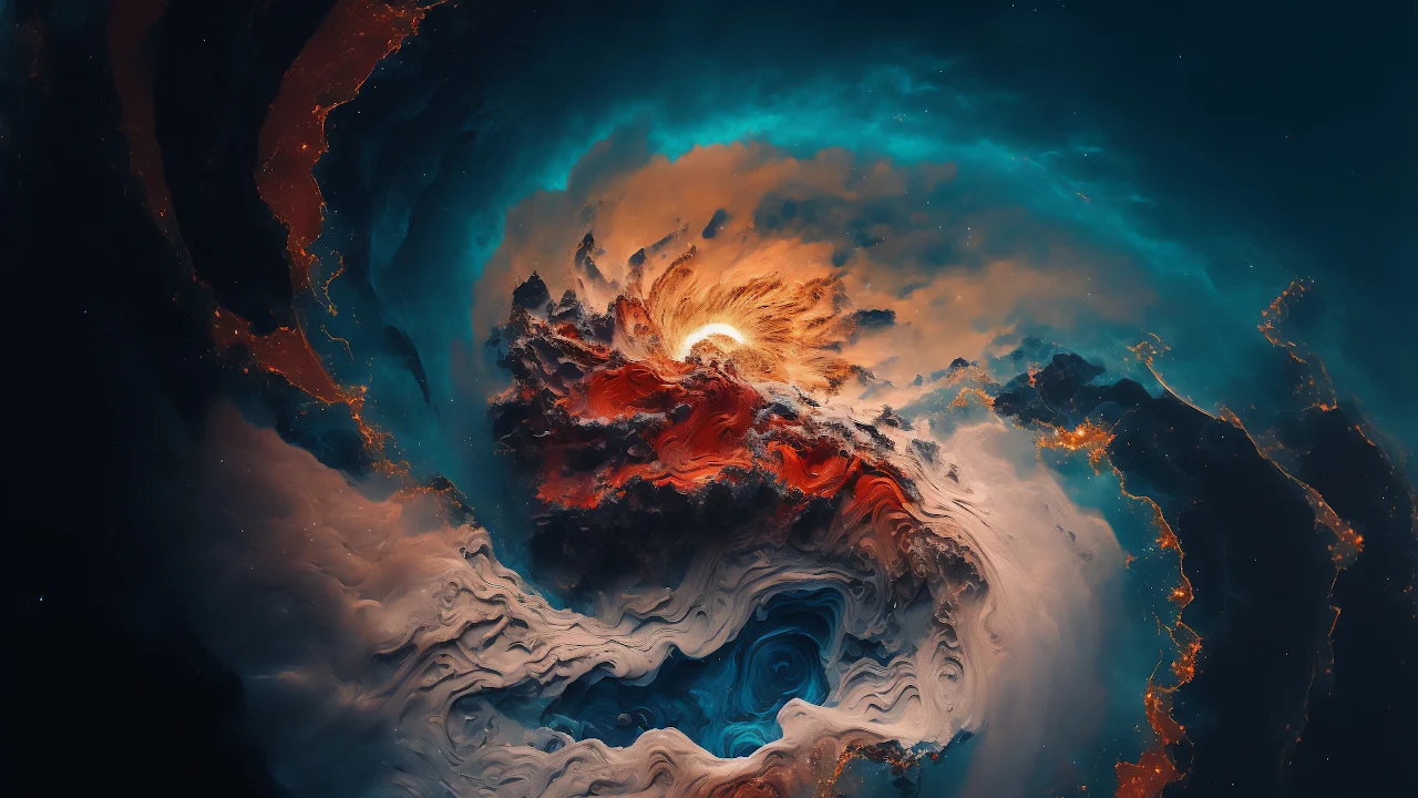 Abstract, Space, Universe, Nebula, Smoke 2K Desktop Wallpaper