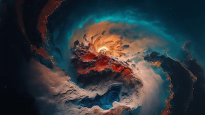 Abstract, Space, Universe, Nebula, Smoke 2K Wallpaper Background