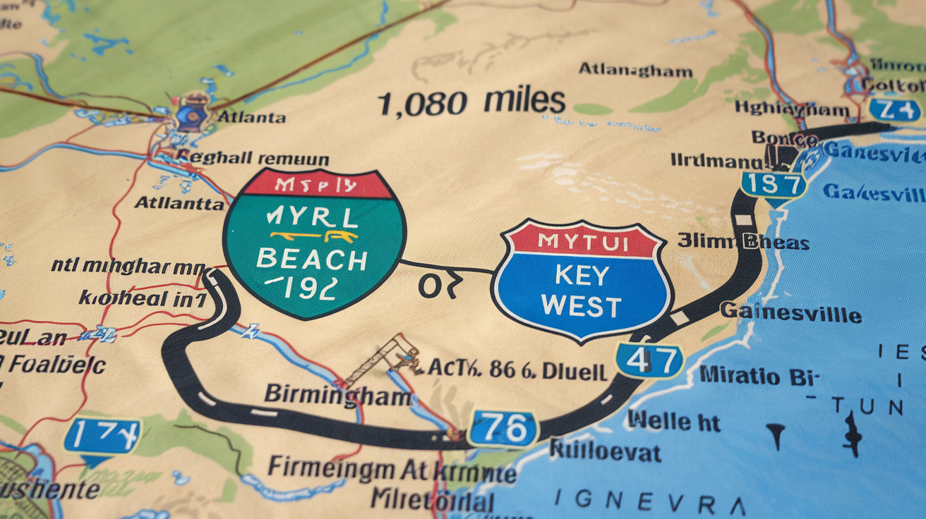 How Far Is Key West From Myrtle Beach?