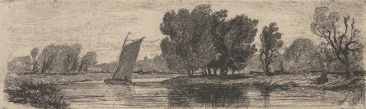 River Scene Aldercar ca 1837