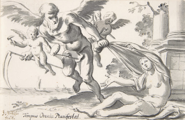 Tempus omnia manifestat Allegory of Art and Knowledge 17th century
