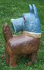 Chien bleu au collier jaune
Sculpture - 6O cm haut
