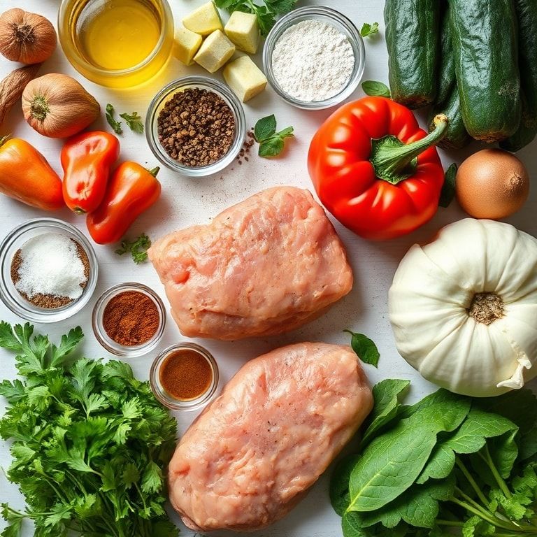 Ingredients for Unstuffed Pepper Skillet: Quick Comfort Food, One Pan Wonder – Easy One-Pan Meal