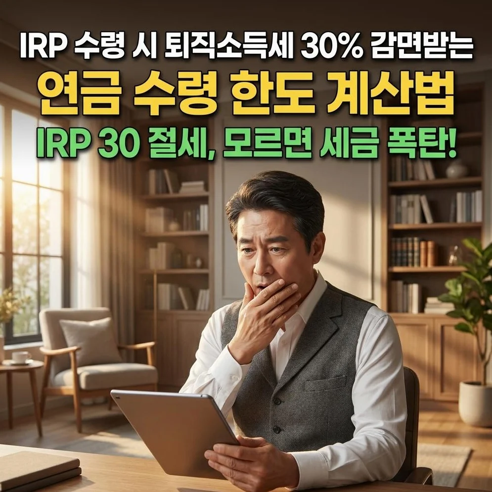 IRP 연금 수령 및 30% 절세 가이드
