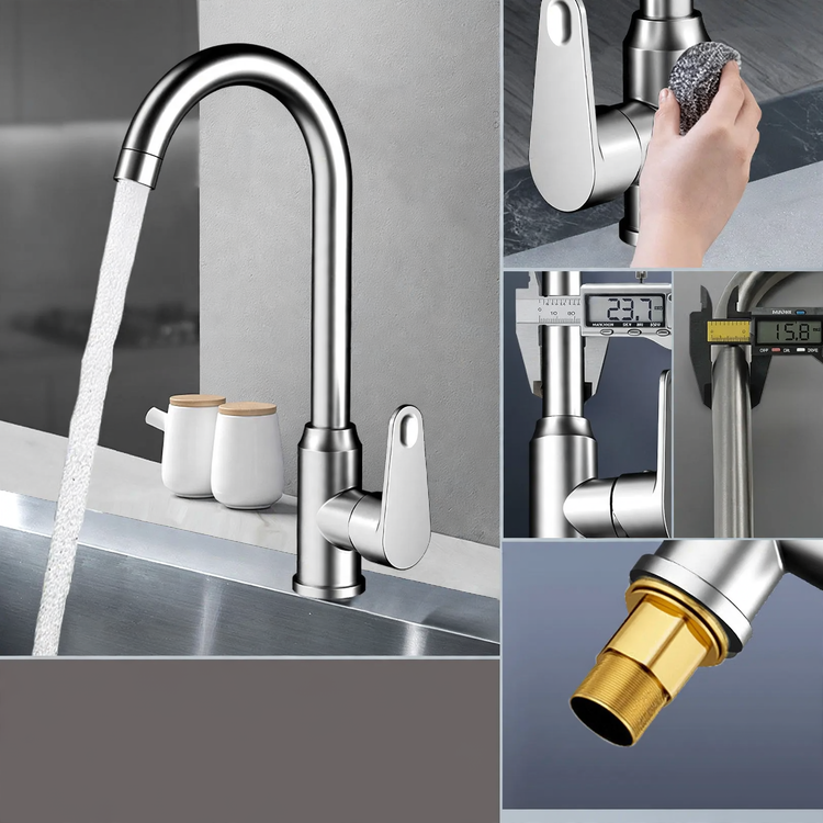 Pull-out kitchen faucet with ceramic valve