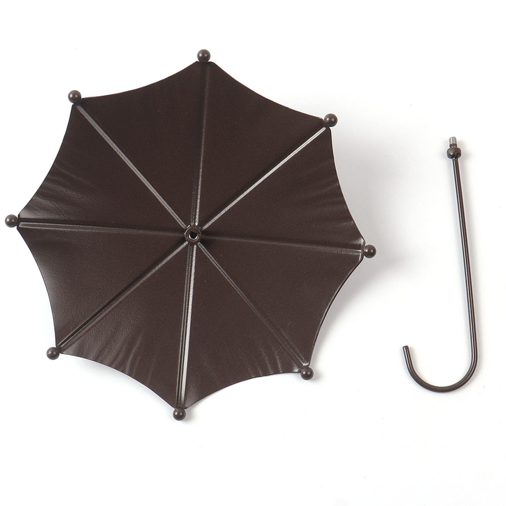 Iron birdbath in umbrella shape