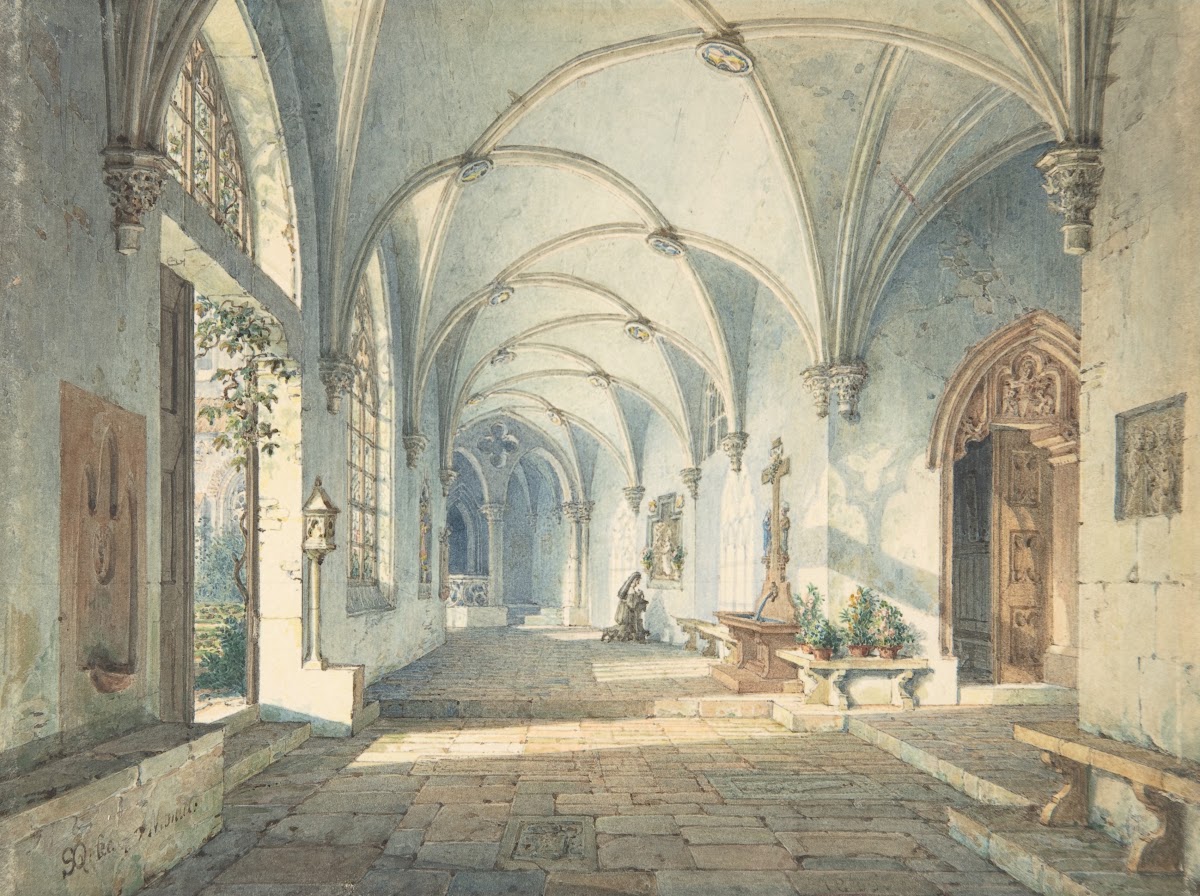 Cloisters In A Nunnery Ca 1835