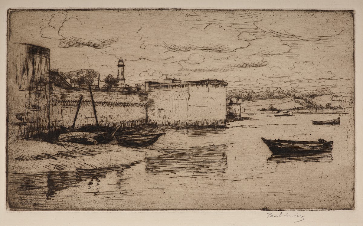 City walls in Concarneau 1908