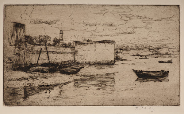 City walls in Concarneau 1908