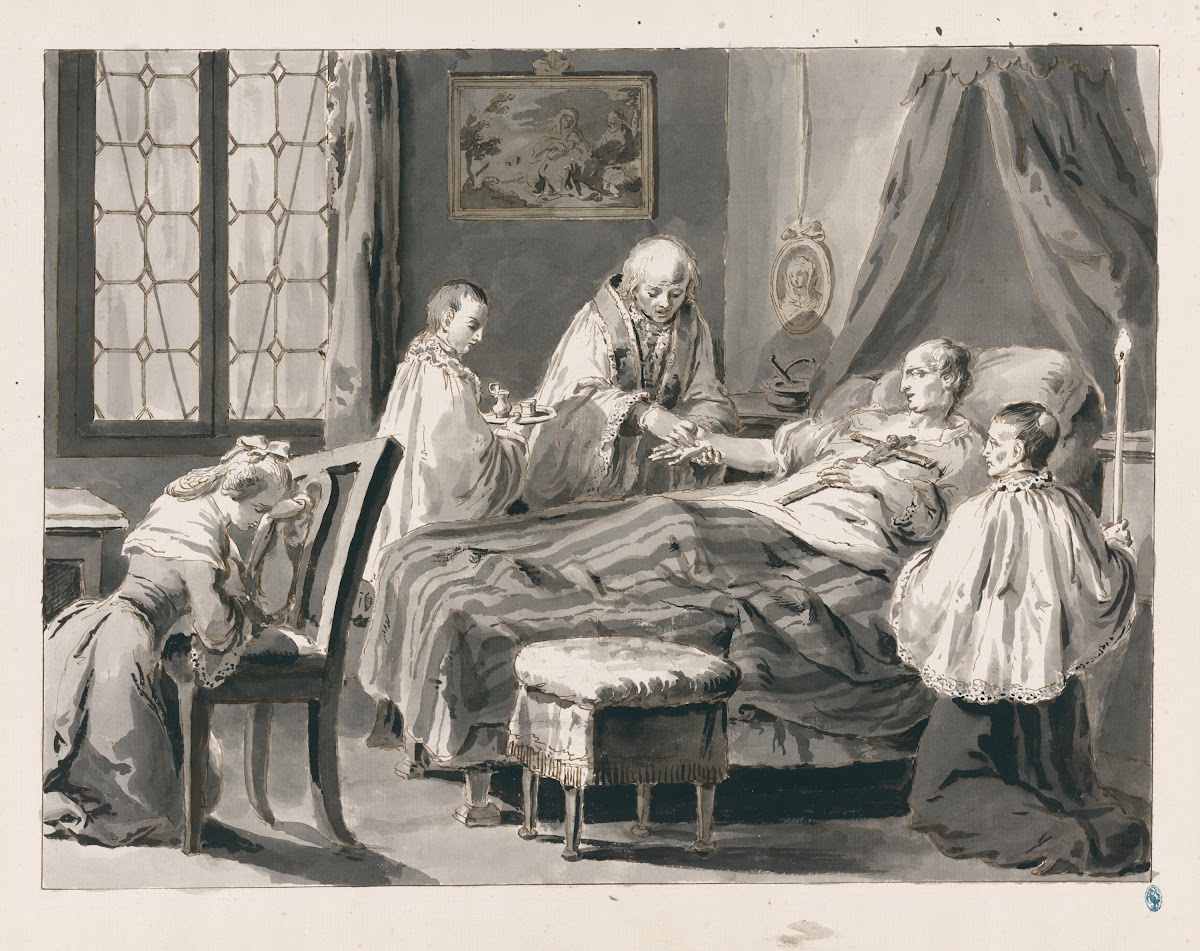 Extreme Unction from The SevenSacraments 1769