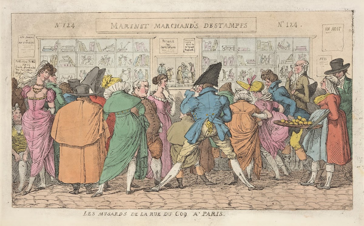 Loiterers at the rue du coq in Paris 1805