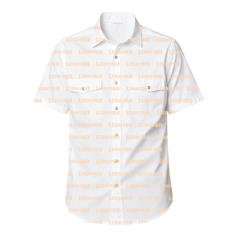 AOP Alloy Button PTB Double Pocket Hawaiian Shirt