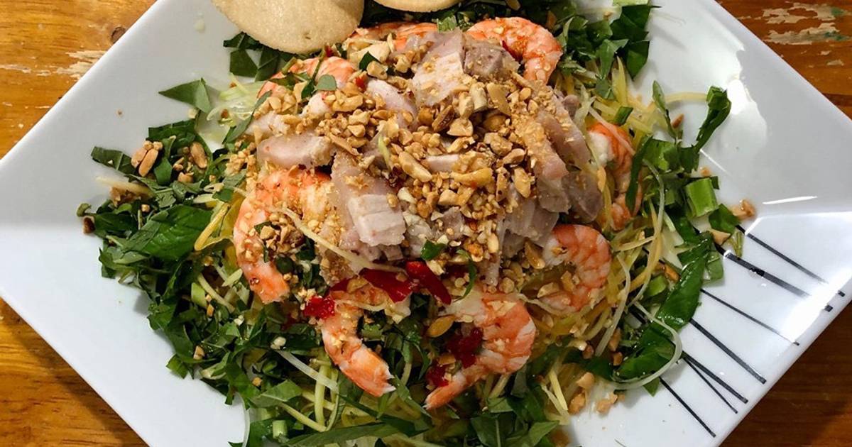 Gỏi đu đủ tai heo tôm