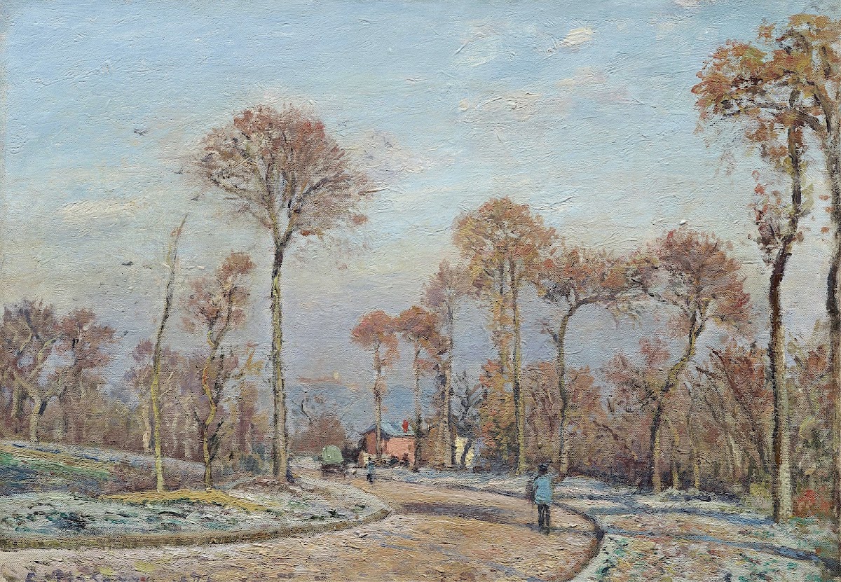 The Road to Versailles LouveciennesMorning Frost 1871