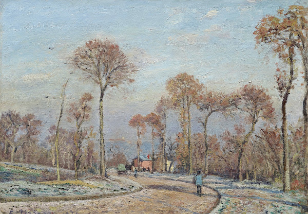 The Road to Versailles LouveciennesMorning Frost 1871