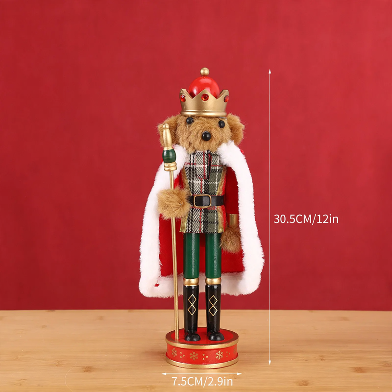 Nutcracker set made of wood, 13-19 cm, as Christmas tree decoration