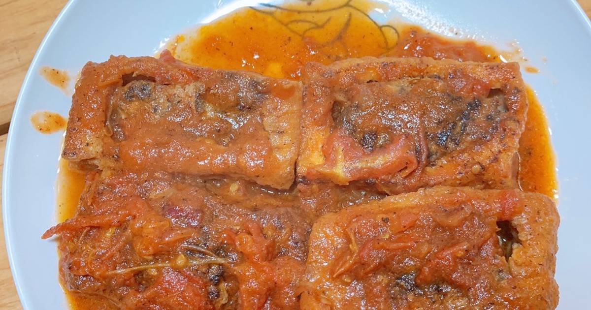 Đậu phụ nhồi thịt sốt cà chua