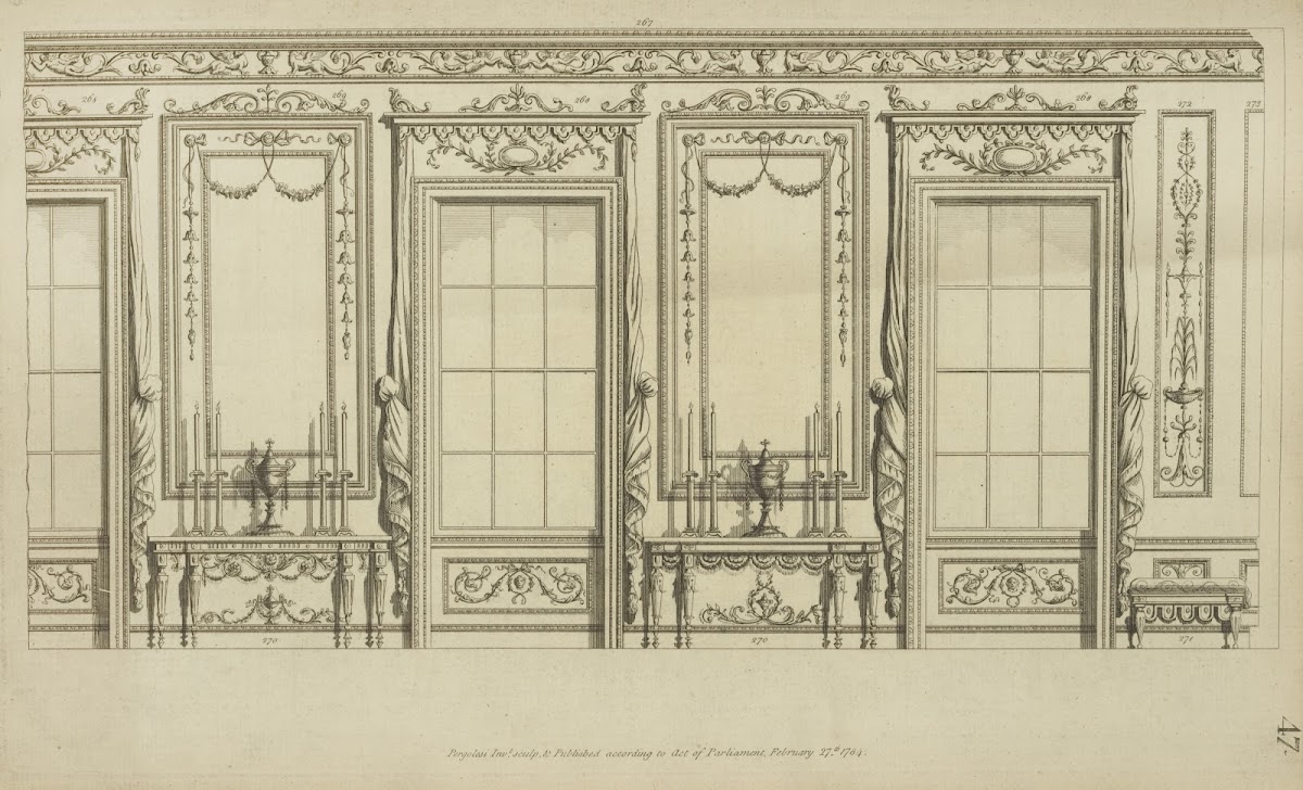 Several designs of windows and moldings 1777   1784