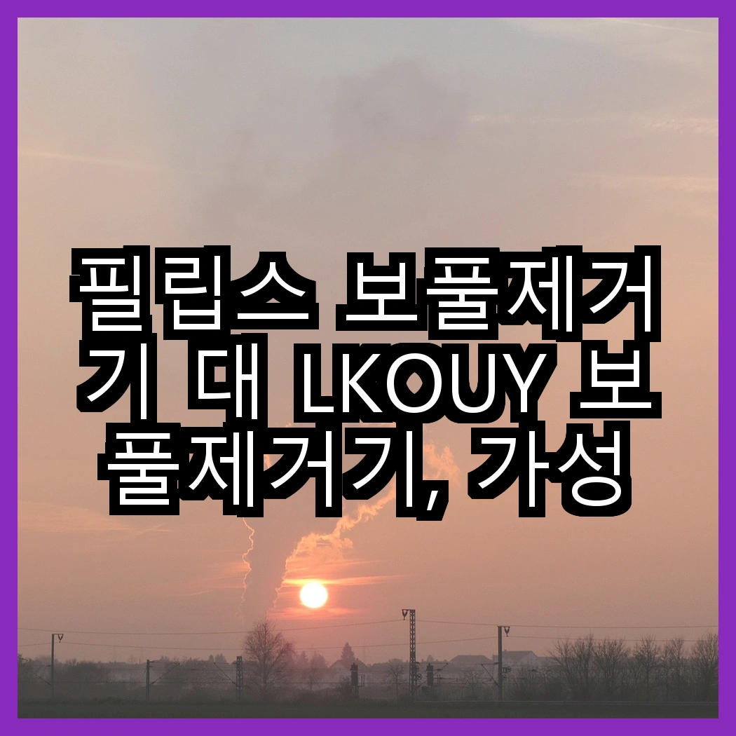필립스 보풀제거기 대 LKOUY 보풀제거기, 가성비 분석 썸네일