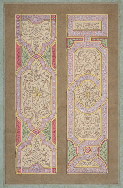 Designs for two panels painted in rinceaux 183097