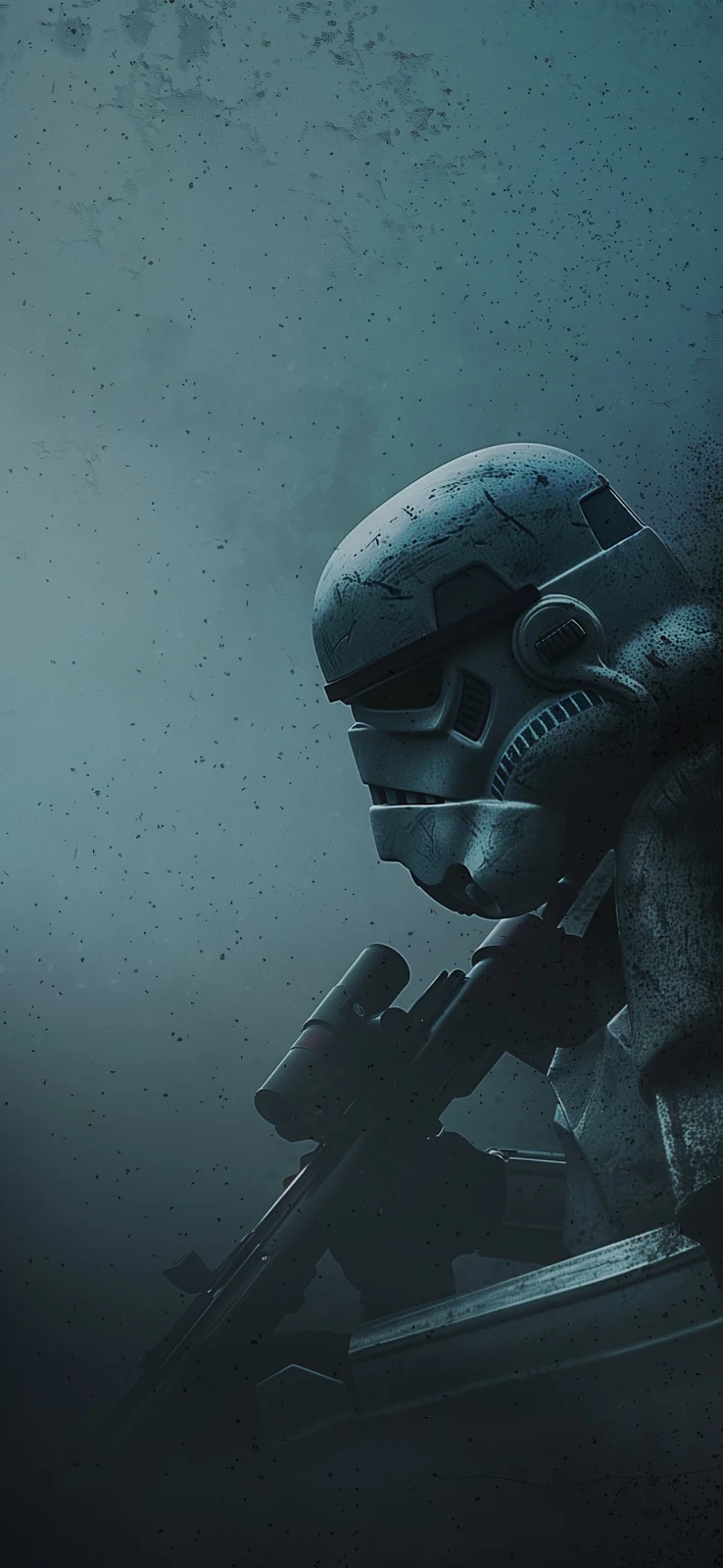Star Wars Stormtrooper Soldier - Gritty Digital Art Full HD iPhone Wallpaper (1290x2796)
