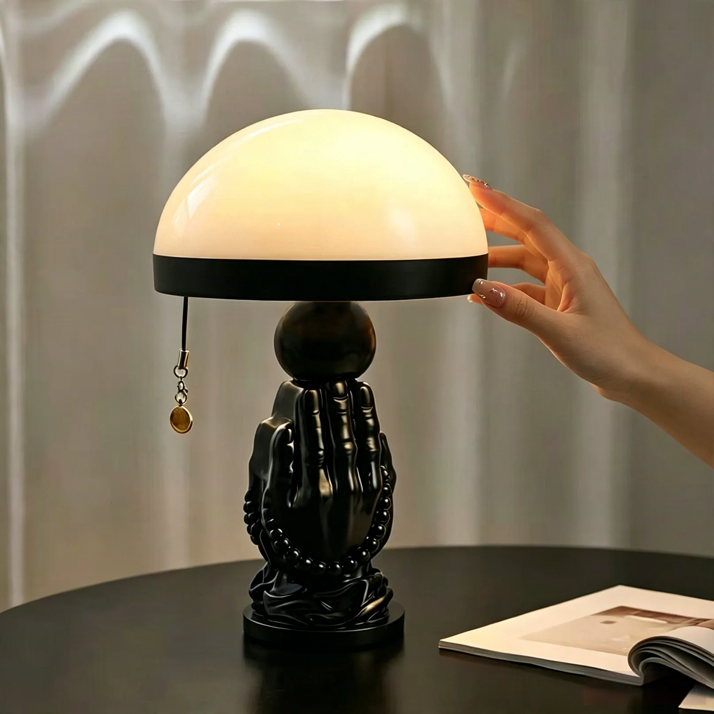 Vintage mushroom lamp with dimming function