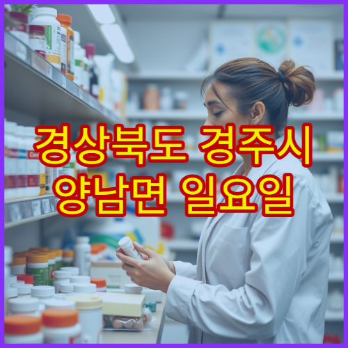경상북도 경주시 양남면 일요일 영업 약국 일요일 응급 시 이용 가능한 약국