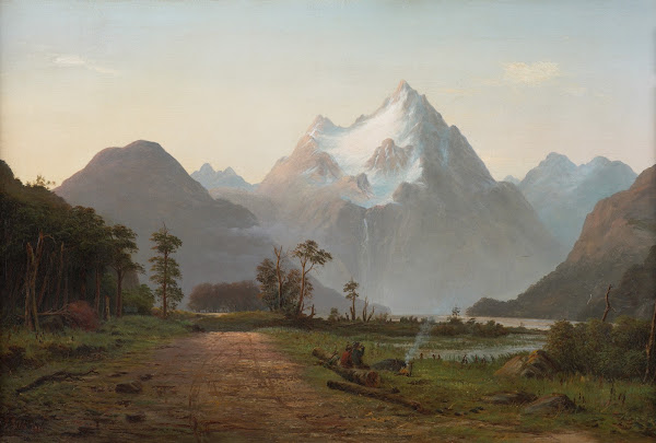 Two Swaggers Boiling A Billy Of Tea Milford Sound 1886