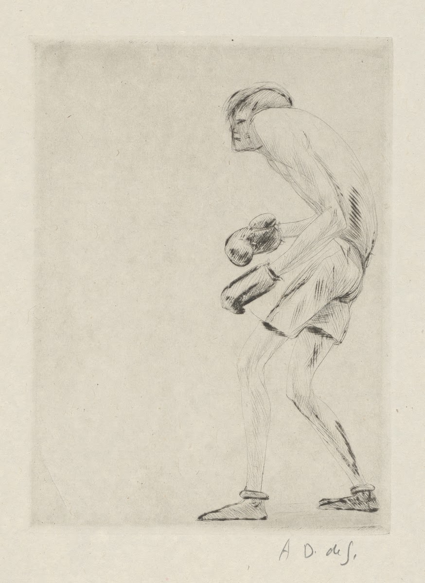 Tableau de la boxe illustré de 29 gravures à leau forte pl 15 1923