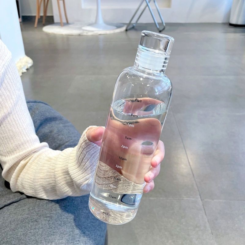 Hochborosilikat-Glasflasche zum Abfüllen, transparent