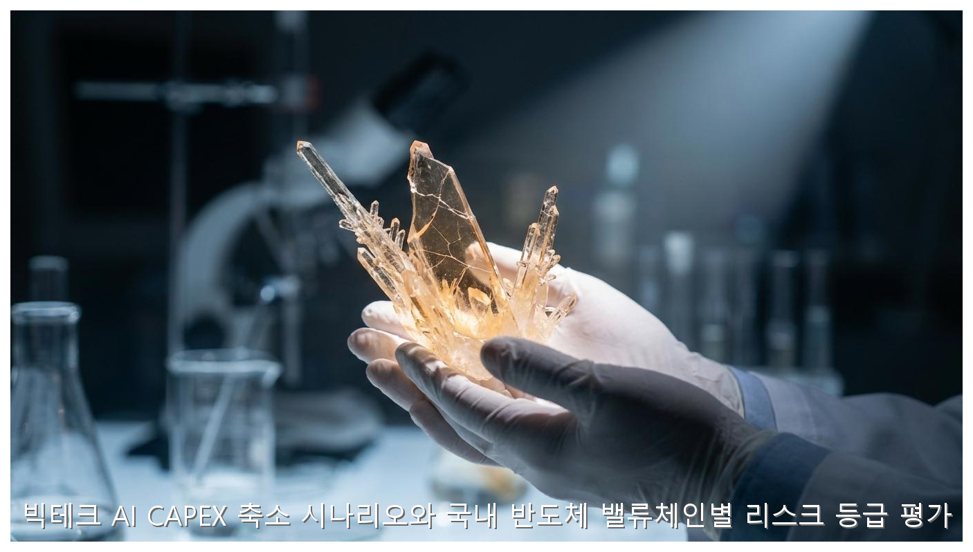 빅테크 AI CAPEX 축소 시나리오와 국내 반도체 밸류체인별 리스크 등급 평가 핵심 안내 및 분석 인포그래픽 (3)