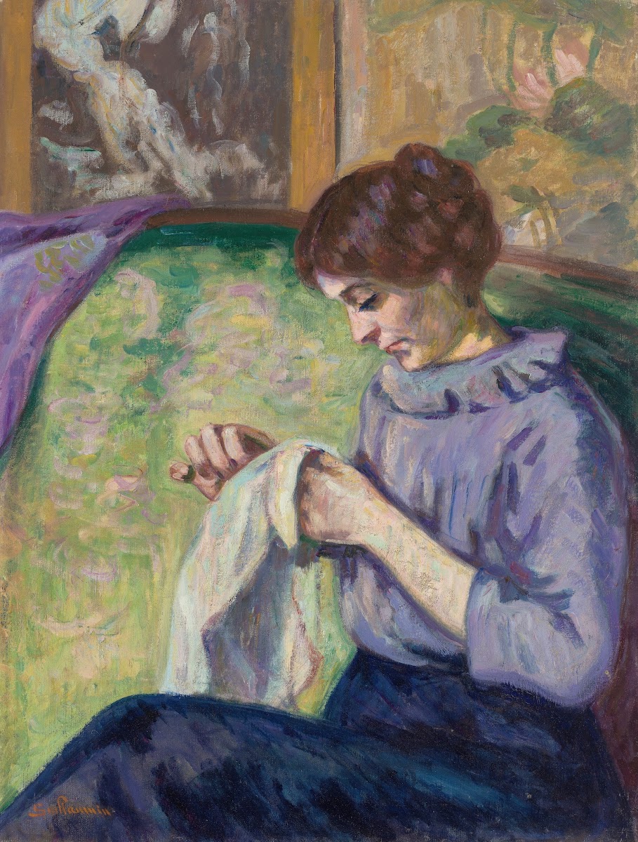 Madame Guillaumin cousant circa 1890