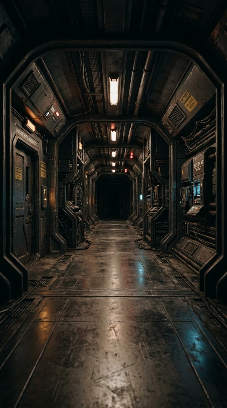 Quiet Sci-Fi Research Facility Corridor Wallpaper - Free 8K and 4K mobile Wallpaper Background