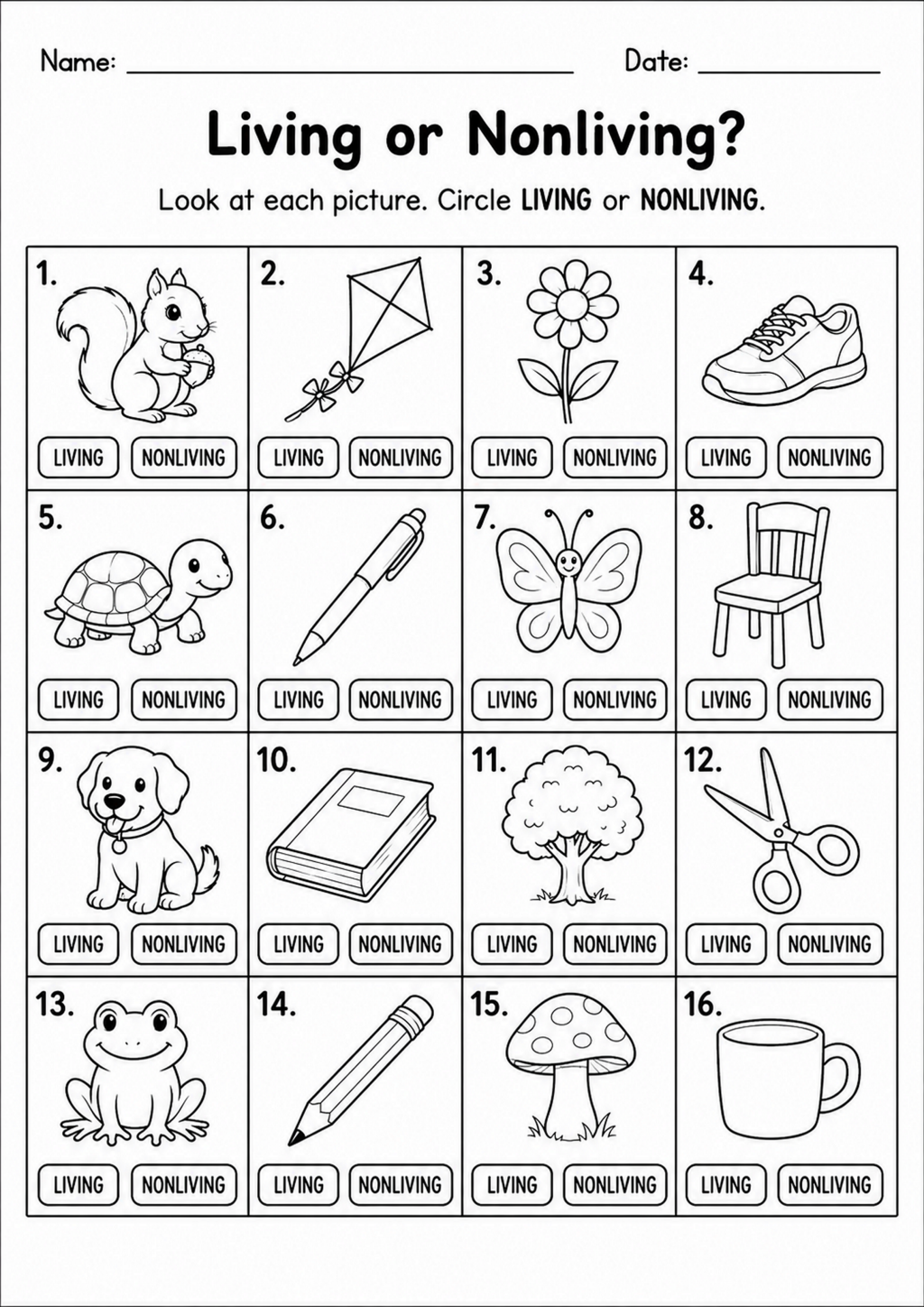 Living or Nonliving? Practice 1